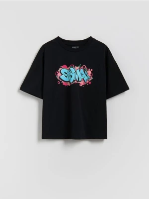 Reserved - T-shirt z nadrukiem - czarny