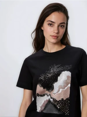 Reserved - T-shirt z nadrukiem - czarny