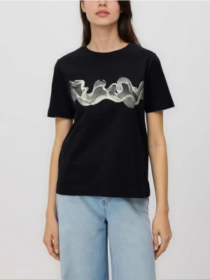 Reserved - T-shirt z nadrukiem - czarny