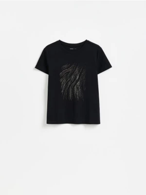 Reserved - T-shirt z nadrukiem - czarny