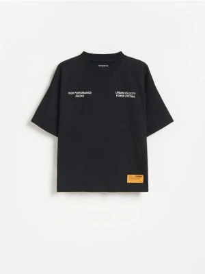 Reserved - T-shirt z nadrukiem - czarny