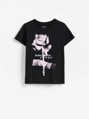 Reserved - T-shirt z nadrukiem - czarny