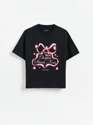 Reserved - Świąteczny t-shirt - czarny