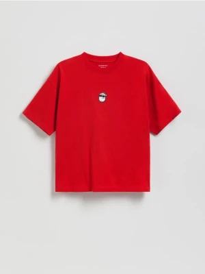 Reserved - T-shirt z nadrukiem - czerwony