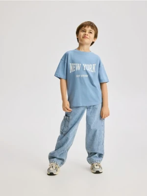 Reserved - T-shirt z nadrukiem - jasnoniebieski