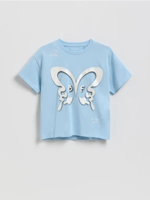 Reserved - T-shirt z nadrukiem - jasnoniebieski