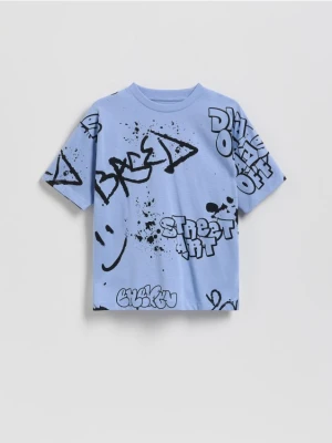 Reserved - T-shirt z nadrukiem - jasnoniebieski