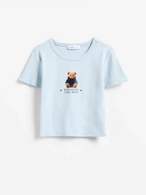 Reserved - T-shirt z nadrukiem - jasnoniebieski