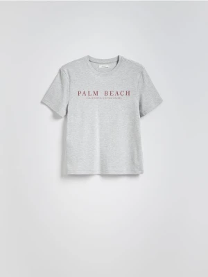 Reserved - T-shirt z nadrukiem - jasnoszary