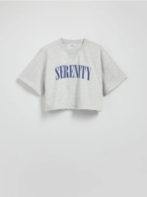 Reserved - T-shirt z nadrukiem - jasnoszary