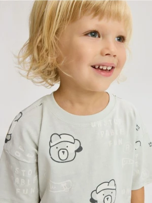 Reserved - T-shirt z nadrukiem - jasnoszary