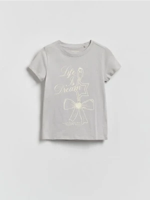 Reserved - T-shirt z nadrukiem - jasnoszary