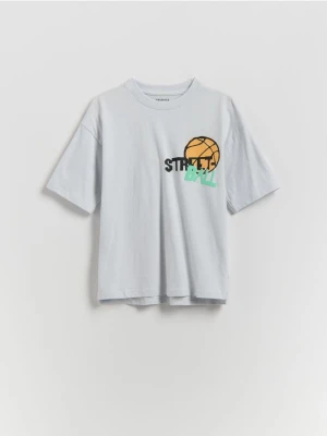 Reserved - T-shirt z nadrukiem - jasnoszary