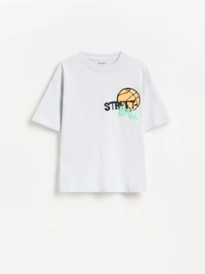 Reserved - T-shirt z nadrukiem - jasnoszary