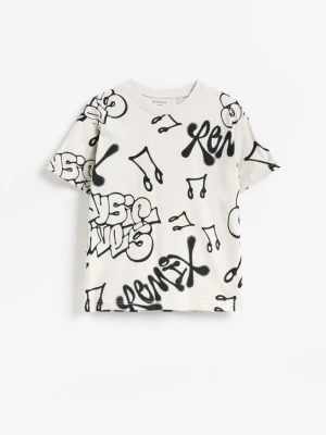 Reserved - T-shirt z nadrukiem - jasnoszary
