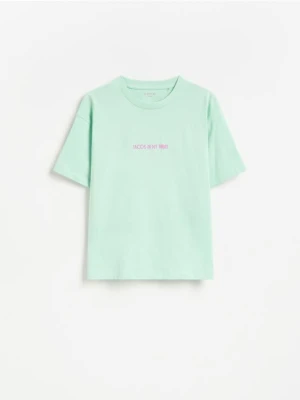 Reserved - T-shirt z nadrukiem - jasnozielony