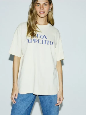 Reserved - T-shirt z nadrukiem - jasnożółty