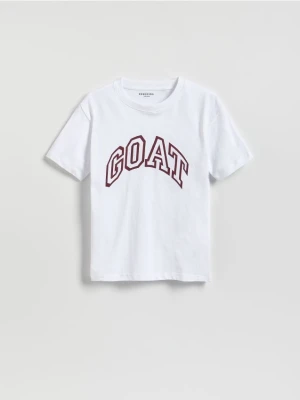 Reserved - T-shirt z nadrukiem - kremowy