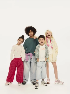 Reserved - T-shirt z nadrukiem - morski