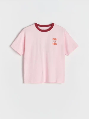 Reserved - T-shirt z nadrukiem na plecach - czerwony