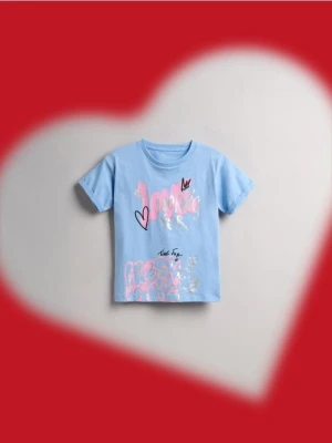 Reserved - T-shirt z nadrukiem - niebieski