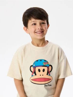 Reserved - T-shirt z nadrukiem PAUL FRANK - beżowy
