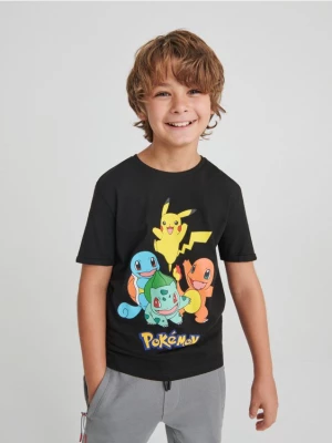 Reserved - T-shirt z nadrukiem Pokémon - czarny