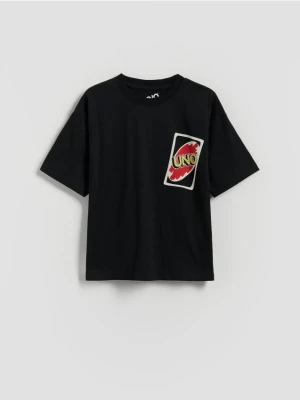Reserved - T-shirt z nadrukiem UNO - czarny