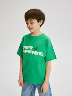 Zdjęcie produktu Reserved - T-shirt z nadrukiem - zielony