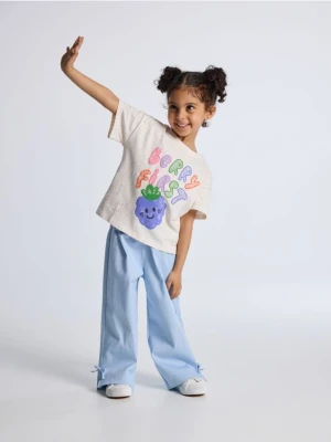 Reserved - T-shirt z nadrukiem - złamana biel