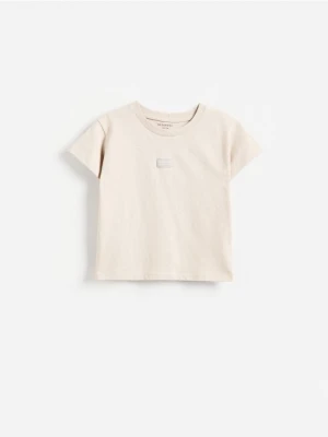 Reserved - T-shirt z naszywką - beżowy