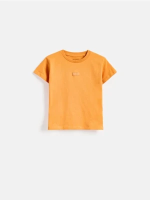 Reserved - T-shirt z naszywką - pomarańczowy