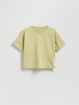 Reserved - T-shirt z naszywką - zielony