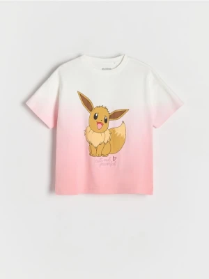 Reserved - T-shirt z ombre Pokémon - wielobarwny