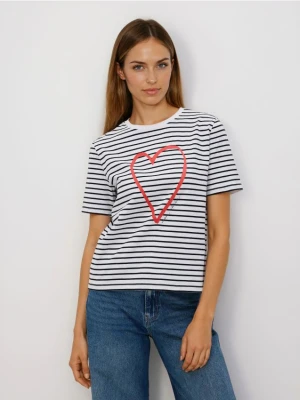 Reserved - T-shirt z sercem - wielobarwny