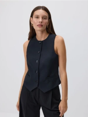 Reserved - Taliowana kamizelka - czarny