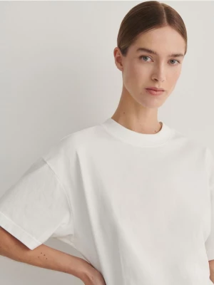 Reserved - Taliowany t-shirt - biały