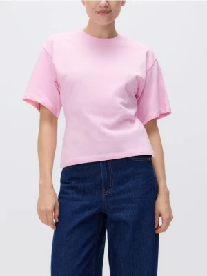 Reserved - Taliowany t-shirt - różowy