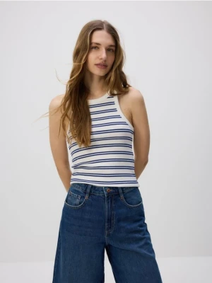 Reserved - Tank top w paski - biały