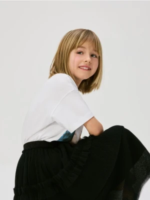 Reserved - Tiulowa spódnica - czarny