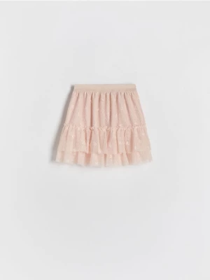 Reserved - Tiulowa spódnica - pastelowy róż