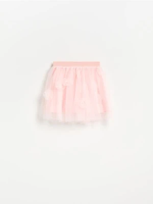 Reserved - Tiulowa spódnica - pastelowy róż