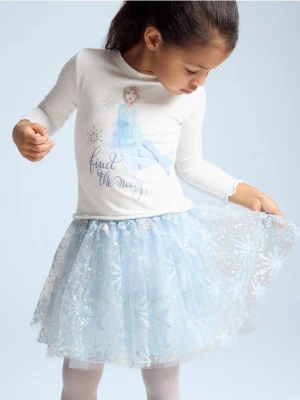 Reserved - Tiulowa spódnica z cekinami - jasnoniebieski