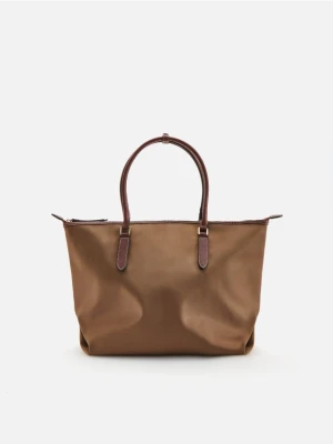 Reserved - Tkaninowa torebka shopper - brązowy