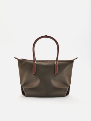 Reserved - Tkaninowa torebka shopper - jasny zielony
