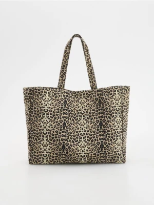Reserved - Tkaninowa torebka shopper - wielobarwny