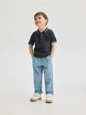 Reserved - Tkaninowe spodnie - niebieski