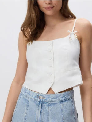 Reserved - Top na ramiączkach - biały