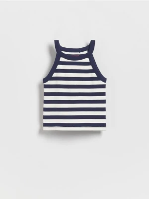 Reserved - Top w paski - granatowy