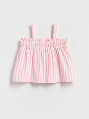 Reserved - Top w paski - pastelowy róż